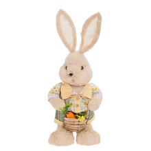 ZAJAC S KOŠÍKOM BÉŽ/ŽLT SLAMA 26*20*60CM - Slaměné dekorace | FLORASYSTEM