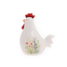KOHÚT BIELY, KVETY PORCEL 11,2*6,2*13,3CM - Kohout a slepice | FLORASYSTEM
