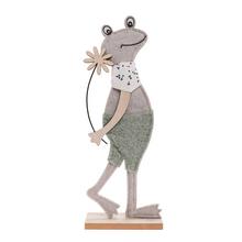 ŽABA S KVETINOU NA PODSTVACI POLYESTER 30x11x5CM - FLORASYSTEM