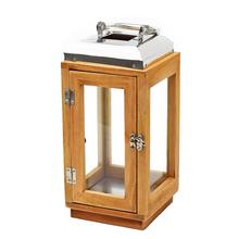 83FL / s lampou 14X14X30CM HNĚDÝ - Lucerny dřevo/kov | FLORASYSTEM