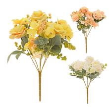 KYTICA RUŽA x7 36CM SVETLÝ MIX/3F - Růže kytice | FLORASYSTEM