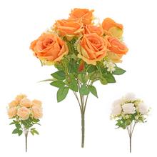 KYTICA RUŽA, DROB. KVETY, ZELEŇ MIX/3F 37CM - Růže kytice | FLORASYSTEM