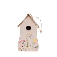 ZÁVES BÚDKA S KVETMI BIELA DREVO 16,5*10*7CM - FLORASYSTEM