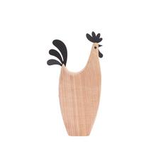 KOHÚT DREVO NAT/ČIER 27*14,5*4CM - Kohout a slepice | FLORASYSTEM