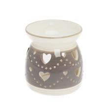 AROMALAMPA BIE/SIV VZ. SRDCE PORCEL 10,8*10,8*11,4 CM - Aromalampy | FLORASYSTEM