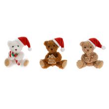 MEDVEĎ SEDIACI MIX/F TEXTIL 11CM - Zvířátka, figurky | FLORASYSTEM