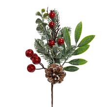 ZÁPICH ŠIŠKA, BOBULE, ZELEŇ ZEL/ČER 27CM - Bobule červené | FLORASYSTEM