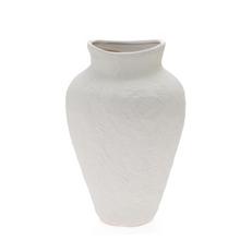 VÁZA BIELA PORCEL. 20,2*19,3*31CM - Keramika jednobarevná interiérová | FLORASYSTEM