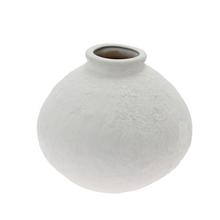 VÁZA BIELA PORCEL. 24,3*25,1*20,8CM - Keramika jednobarevná interiérová | FLORASYSTEM