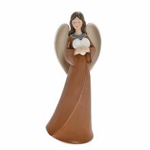 ANJEL HNEDÝ SO SRDCOM POLY 9*7,1*22,8CM - FLORASYSTEM