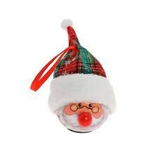 ZÁVES SANTA GULIČKA LED BIE/ZEL/ČER PLAST 7,5*7,5*7,5CM - FLORASYSTEM