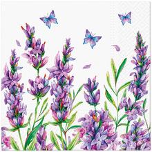 TL125200 SERVíTKY 33x33 cm/20ks/3vrst LAVENDER BUTTERFLY  - Ubrousky | FLORASYSTEM