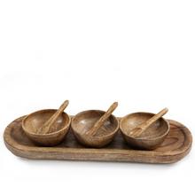 MISKY na tácke drevo S/3 /38cm - FLORASYSTEM