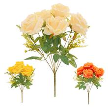 KYTICA RUŽA x7 40CM MIX/3 ŽLTÉ F - Růže kytice | FLORASYSTEM