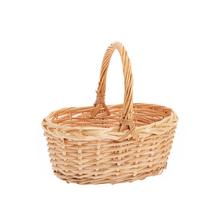 466FL/S DARČEKOVÝ PRÚTENÝ KÔŠ SV.HNEDÝ  S:28x21x12x27CM - Koše, košíky s plátnem | FLORASYSTEM