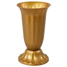 061 VÁZA UH VRÚBKOVANÁ 22 ZLATÁ /22xV46CM/ - FLORASYSTEM