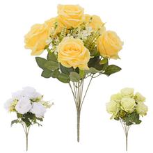 KYTICA RUŽA, ZELEŇ MIX/3F 40CM - Růže kytice | FLORASYSTEM