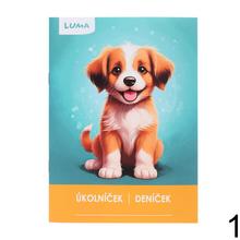 Denníček A5 s mixom farieb a obrázkami zvierat.