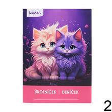 Denníček A5 s mixom farieb a obrázkami zvierat.