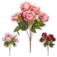 KYTICA RUŽA x9 45CM RUŽOVÉ MIX/3F - Růže kytice | FLORASYSTEM