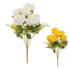 KYTICA RUŽA x9 48CM MIX SVETLÉ 2F - Růže kytice | FLORASYSTEM