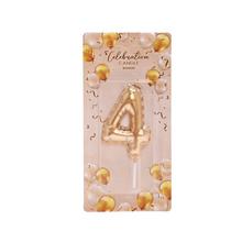 SVIEČKA číslo zlatá 4 - FLORASYSTEM