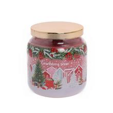 Sviečka s vôňou Cranberry Snow v skle.