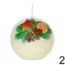 Vianočné sviečky v tvare guľe v mixe farieb.