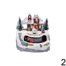 LED zimná krajina s pohybujúcimi sa postavičkami a multicolor osvetlením.