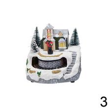 LED zimná krajina s pohybujúcimi sa postavičkami a multicolor osvetlením.