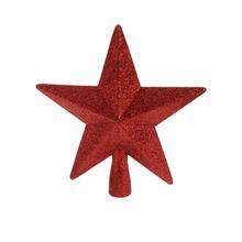 HVIEZDA na stromček pp 19/5cm červený gliter/CAA691400 - FLORASYSTEM