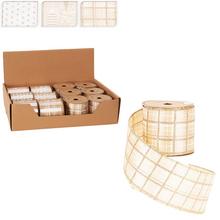 STUHA zlaté 270x6cm 3ASS/747000020 - Vánoční stuhy | FLORASYSTEM