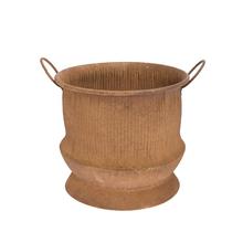 OBAL KOV RUSTIKÁLNY S UŠAMI M 26,5XV23CM - Kovové nádoby | FLORASYSTEM