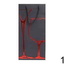 Darčeková taška na dve vína s elegantným dizajnom pohárov.