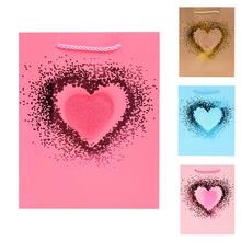 DARČEKOVÁ TAŠKA S 23*18*10CM SRDCE - Taška S 23x18x10cm | FLORASYSTEM