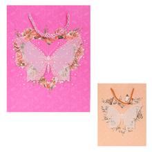 DARČEKOVÁ TAŠKA S 23*18*10CM MOTÝLE GLITTER - Taška S 23x18x10cm | FLORASYSTEM