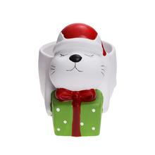 SUPER CENA OBAL MAČKA S DARČEKOM 18X13,5XV15,5CM - Květináč, obal keramický | FLORASYSTEM