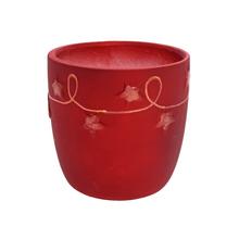 OBAL ČERVENÝ S HVIEZDIČKAMI  13,5XV13CM - Květináč, obal keramický | FLORASYSTEM