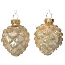 ŠIŠKY sklo S/6 7cm/pr.5cm krém lesklá/matná trblietavá zmes - FLORASYSTEM