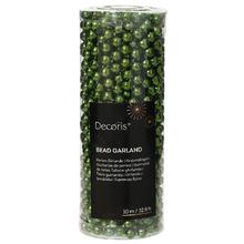 GIRLANDA zelená korálky pr.0.8cm x1m/ polysterén - Lamely, girlandy barevné | FLORASYSTEM