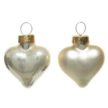 SRDCE sklo S/12 pr.4,5  smalt/matná/lesk zmes krém /2x4cm/ - Skleněné | FLORASYSTEM