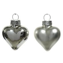 SRDCE sklo S/12 pr.4,5  smalt/lesk zmes strieborné /2x4cm/ - Skleněné | FLORASYSTEM