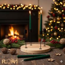 Adventný svietnik na 4 sviečky z dreva.