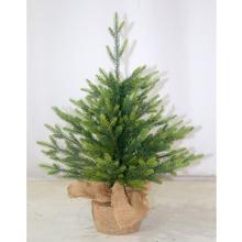 VIANOČNÝ STROMČEK ZAŤAŽ. V JUTE 3D VETVIČKA 30cm PE  - Stromky zatížené | FLORASYSTEM