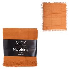 Obrúsky Villia okrové, 4 kusy - d40xš40cm - FLORASYSTEM