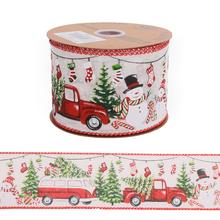 STUHA vian auto 6,3cm/10m 5047 - Vánoční stuhy | FLORASYSTEM