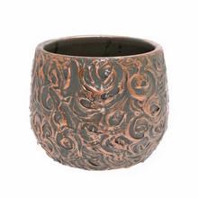 OBAL Arthur zelený/terakota - h25xd32cm - Obal jednobarevný | FLORASYSTEM