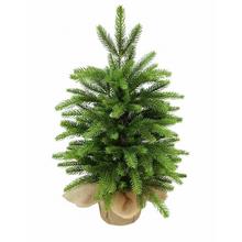 VIANOČNÝ STROMČEK ZAŤAŽ. SMREK PRAVIDELNÝ V JUTE 45cm PE - Stromky zatížené | FLORASYSTEM