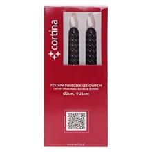 SVIEČKA STOLOVÁ LED S BATER.ČIERNA 24cm S/2 - Led světlo | FLORASYSTEM