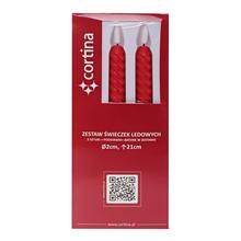 SVIEČKA STOLOVÁ LED S BATER.ČERV. 24cm S/2 - Led světlo | FLORASYSTEM